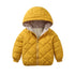 Children's cotton-padded jacket with velvet warm coat diamond-shaped lattice